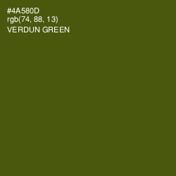 #4A580D - Verdun Green Color Image